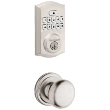 Hancock Passage Knob Set and Electronic Keyless Entry Deadbolt Combo Pack with SmartKey from the SmartCode Deadbolts Touchpad Collection