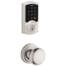 Hancock Passage Knob Set and Electronic Keyless Entry Deadbolt Combo Pack with SmartKey from the SmartCode Deadbolts Touchscreen Collection