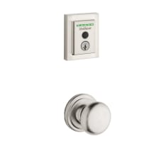 Hancock Passage Knob and 959 Fingerprint Contemporary Halo WiFi Enabled Deadbolt Combo Pack with SmartKey