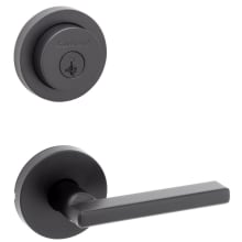 Halifax Passage Lever Set and Single Cylinder Keyed Entry Deadbolt Combo with SmartKey from the Milan Collection