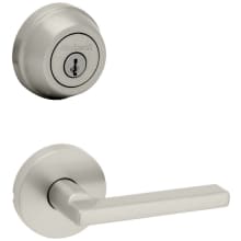 Halifax Passage Lever Set and Single Cylinder Keyed Entry Deadbolt Combo with SmartKey from the 780 Series