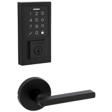 Halifax Passage Lever Set and Electronic Keyless Entry Deadbolt Combo Pack with SmartKey from the SmartCode Deadbolts Touchscreen Collection