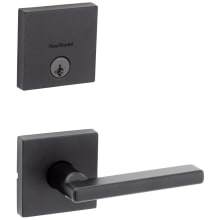 Halifax Passage Lever Set and Single Cylinder Keyed Entry Deadbolt Combo with SmartKey from the Downtown Collection