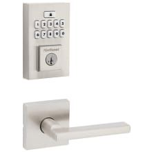 Halifax Passage Lever Set and Electronic Keyless Entry Deadbolt Combo Pack with SmartKey from the SmartCode Deadbolts Touchpad Collection
