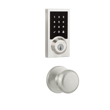 Juno Passage Knob and 916 Contemporary Touchscreen Deadbolt Combo Pack with SmartKey and Z-Wave Technology