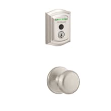 Juno Passage Knob and 959 Fingerprint Traditional Halo WiFi Enabled Deadbolt Combo Pack with SmartKey