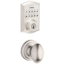 Laurel Passage Knob Set and Electronic Keyless Entry Deadbolt Combo Pack with SmartKey from the Home Connect Collection