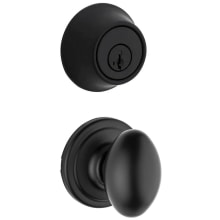 Laurel Passage Knob Set and Single Cylinder Keyed Entry Deadbolt Combo with SmartKey from the 660 Series