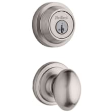 Laurel Passage Knob Set and Single Cylinder Keyed Entry Deadbolt Combo with SmartKey from the Contemporary Collection