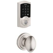 Laurel Passage Knob Set and Electronic Keyless Entry Deadbolt Combo Pack with SmartKey from the SmartCode Deadbolts Touchscreen Collection