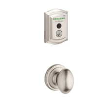 Laurel Passage Knob and 959 Fingerprint Traditional Halo WiFi Enabled Deadbolt Combo Pack with SmartKey