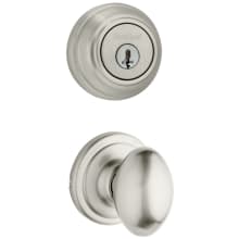 Laurel Passage Knob Set and Single Cylinder Keyed Entry Deadbolt Combo with SmartKey from the 980 Series