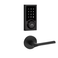 Lisbon Passage Lever and 916 Contemporary Lisbon Touchscreen Deadbolt Combo Pack with SmartKey and Z-Wave Technology