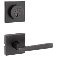 Montreal Passage Lever Set and Single Cylinder Keyed Entry Deadbolt Combo with SmartKey from the Halifax Collection