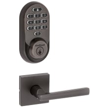 Montreal Passage Lever Set and Electronic Keyless Entry Deadbolt Combo Pack with SmartKey from the Halo Collection