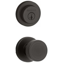 Pismo Passage Knob Set and Single Cylinder Keyed Entry Deadbolt Combo with SmartKey from the Milan Collection