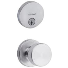 Pismo Passage Knob Set and Single Cylinder Keyed Entry Deadbolt Combo with SmartKey from the Uptown Collection