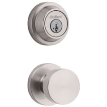 Pismo Passage Knob Set and Single Cylinder Keyed Entry Deadbolt Combo with SmartKey from the Contemporary Collection