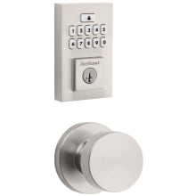 Pismo Passage Knob Set and Electronic Keyless Entry Deadbolt Combo Pack with SmartKey from the SmartCode Deadbolts Touchpad Collection