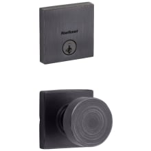 Pismo Passage Knob Set and Single Cylinder Keyed Entry Deadbolt Combo with SmartKey from the Downtown Collection