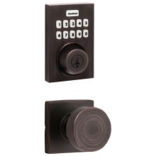 Pismo Passage Knob Set and Electronic Keyless Entry Deadbolt Combo Pack with SmartKey from the Home Connect Collection