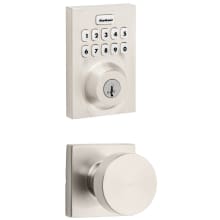 Pismo Passage Knob Set and Electronic Keyless Entry Deadbolt Combo Pack with SmartKey from the Home Connect Collection
