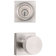 Pismo Passage Knob Set and Single Cylinder Keyed Entry Deadbolt Combo with SmartKey from the Signature Series