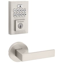 Singapore Passage Lever Set and Electronic Keyless Entry Deadbolt Combo Pack with SmartKey from the SmartCode Deadbolts Touchpad Collection