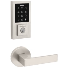 Singapore Passage Lever Set and Electronic Keyless Entry Deadbolt Combo Pack with SmartKey from the SmartCode Deadbolts Touchscreen Collection