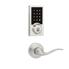 Tustin Passage Lever and 916 Contemporary Touchscreen Deadbolt Combo Pack with SmartKey and Z-Wave Technology