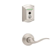 Tustin Passage Lever and 959 Fingerprint Traditional Halo WiFi Enabled Deadbolt Combo Pack with SmartKey