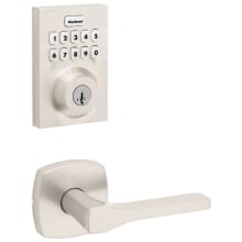 Tripoli Passage Lever Set and Electronic Keyless Entry Deadbolt Combo Pack with SmartKey from the Home Connect Collection
