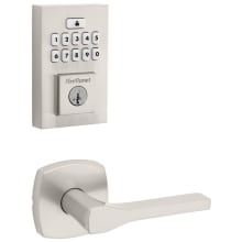 Tripoli Passage Lever Set and Electronic Keyless Entry Deadbolt Combo Pack with SmartKey from the SmartCode Deadbolts Touchpad Collection