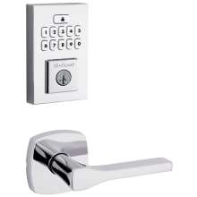 Tripoli Passage Lever Set and Electronic Keyless Entry Deadbolt Combo Pack with SmartKey from the SmartCode Deadbolts Touchpad Collection
