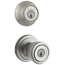 Abbey (Round Rosette) Knob and 660 Deadbolt Combo Pack with SmartKey