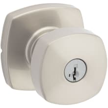 Arroyo Single Cylinder Keyed Entry Door Knob Set with Square Rose and SmartKey Technology
