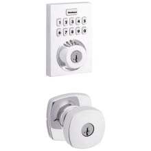Arroyo Single Cylinder Keyed Entry Knob Set and Electronic Keyless Entry Deadbolt Combo Pack with SmartKey from the Home Connect Collection