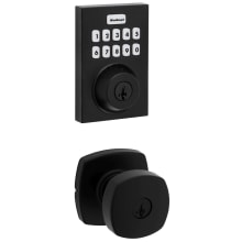 Arroyo Single Cylinder Keyed Entry Knob Set and Electronic Keyless Entry Deadbolt Combo Pack with SmartKey from the Home Connect Collection