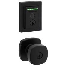 Arroyo Single Cylinder Keyed Entry Knob Set and Electronic Keyless Entry Deadbolt Combo Pack with SmartKey from the Halo Collection