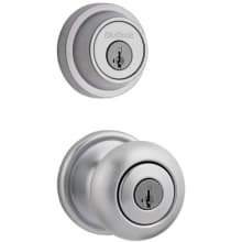 Hancock (Round Rosette) Knob and 660 Deadbolt Combo Pack with SmartKey
