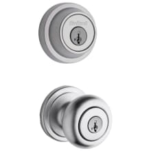 Hancock Single Cylinder Keyed Entry Knob Set and Deadbolt Combo with SmartKey from the Contemporary Collection