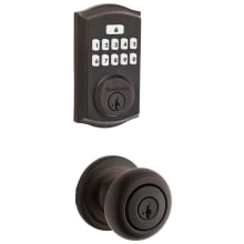 Hancock Keyed Entry Knob Set and Electronic Keyless Entry Deadbolt Combo Pack with SmartKey from the SmartCode Deadbolts Touchpad Collection