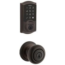 Hancock Keyed Entry Knob Set and Electronic Keyless Entry Deadbolt Combo Pack with SmartKey from the SmartCode Deadbolts Touchscreen Collection