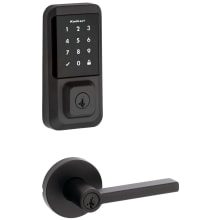 Halifax Single Cylinder Keyed Entry Lever Set and Electronic Keyless Entry Deadbolt Combo Pack with SmartKey from the Halo Collection
