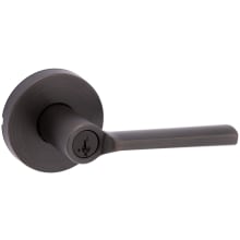 Lisbon Single Cylinder Keyed Entry Door Lever Set with Round Rose