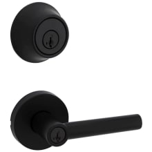 Milan Single Cylinder Keyed Entry Lever Set and Deadbolt Combo with SmartKey from the 660 Series