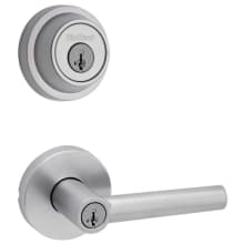 Milan Single Cylinder Keyed Entry Lever Set and Deadbolt Combo with SmartKey from the Contemporary Collection