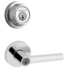 Milan Single Cylinder Keyed Entry Lever Set and Deadbolt Combo with SmartKey from the Contemporary Collection