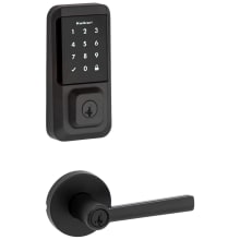 Montreal Single Cylinder Keyed Entry Lever Set and Electronic Keyless Entry Deadbolt Combo Pack with SmartKey from the Halo Collection