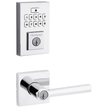 Montreal Keyed Entry Lever Set and Electronic Keyless Entry Deadbolt Combo Pack with SmartKey from the SmartCode Deadbolts Touchpad Collection